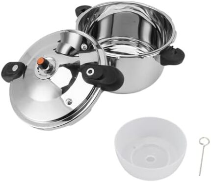 Pressure Cooker Large Capacity Stew Cookware for Pressure Canner Induction Cooker Household Open Flame for Double Handle Glossy 80Kpa High Capacity Stewed Pressure Cookers (10L)