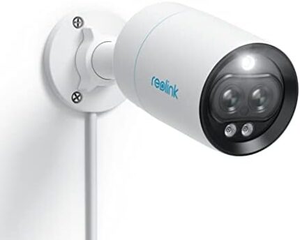 REOLINK Dual View PoE Camera - IP Security Camera System with 1x 4K Wide-Angle Lens and 1x 3MP Telephoto Lens for A Close-up, AI Detection, Color Night Vision, Two-Way Talk, RLC-81MA