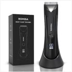 ROMISA Ball Trimmer Men, Body Hair Trimmer Men, Pubic Hair Trimmer Men, Manscape Trimmer for Men, Ball Shaver, Body Groomer Men, 7000 RPM with USB Recharge Dock Cordless Use, Waterproof