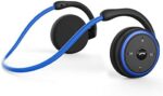 RTUSIA Small Bluetooth Headphones Wrap Around Head - Sports Wireless Headset with Built in Microphone and Crystal-Clear Sound, Foldable and Carried in The Purse, and 12-Hour Battery Life, Blue