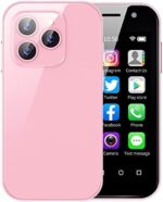 Rainbuvvy 4G LTE Global Version Mini Smartphone, 3.0'' Screen 2GB RAM 16GB ROM Quad Core Android Unlocked Tiny Phone/GPS/WiFi/Dual SIM/Camera/BT/Hotspot/OTG Pocket Cellphone (Pink)