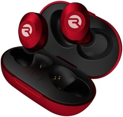 Raycon The Everyday Bluetooth Wireless Earbuds with Microphone- Stereo Sound in-Ear Bluetooth Headset True Wireless Earbuds 32 Hours Playtime (Matte Red)