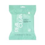Real Techniques Real Clean XL Makeup Removing Wipes, Hydrating Facial Wipes, Infused With Hyaluronic Acid, Dual-Usage Cleansing Wipes Repair Skin & Gently Remove Makeup, Fragrance Free, 25 Count