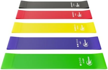 Resistance Bands, Exercise Workout Bands for Women and Men, 5 Set of Stretch Bands for Working Out, Elastic Band on Great Fitness
