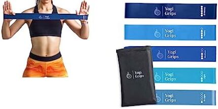 Resistance Bands for Working Out- 5 Pack Loop Exercise Bands with 5 Resistance Levels- Set with Carry Bag- Elastic Workout Bands for Stretching- Fitness Bands for Yoga, Pilates, Rehab