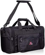 Roamlite United Airlines Personal Item of Hand Luggage Size Cabin Approved Travel Holdalls, Small Carry On Duffel Bags - 15 inch x10x8, Waterproof Polyester 20 Litre RL59K (Black)