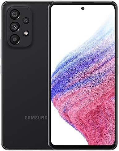 SAMSUNG Galaxy A53 5G (SM-A536E/DS) Dual SIM,128 GB 6GB RAM, Factory Unlocked GSM, International Version - No Warranty - (Awesome Black)