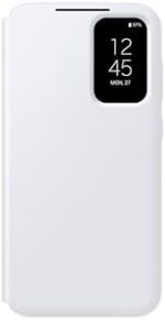 SAMSUNG Galaxy S23 FE S-View Wallet Phone Case, Protective Cover with Card Holder Slot, Finger Tap Display Window, US Version, EF-ZS711CWEGUS, White