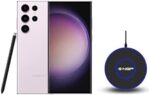 SAMSUNG Galaxy S23 Ultra 5G S9180 Dual 256GB 12GB RAM, 200 MP Camera, Factory Unlocked, NGP Wireless Charger Included – Lavender