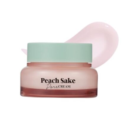 SKINFOOD Peach Sake Pore Cream 2.02fl.oz, 60ml - Hydrating, Pore Care, Sebum Control, Skin-tightening, Silky Cream, Lightweight and bouncy