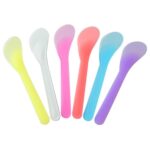 Senkary 200 Pack Cosmetic Makeup Spatulas 5 Inch Disposable Plastic Spatula Facial Skincare Face Mask Spatula (Mixed Colors)
