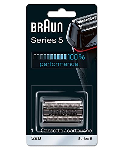 Series 5 52B Electric Shaver Head Replacement Cassette for Braun Shaver,Compatible with Braun Razors Models 5030s,5040/5140s, 5145s, 5147s, 5195cc, 5197cc,Black
