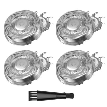 Shaver Replacement Heads Blade for Skull Shaver Pitbull Gold Pro/Pitbull Silver Pro/Pitbull Platinum Pro Electric Razor Replacement Head, 1-Set 4-Pack