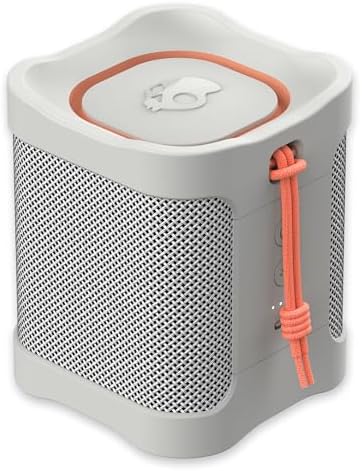 Skullcandy Terrain Mini Wireless Bluetooth Speaker - IPX7 Waterproof Portable Speaker with Dual Custom Passive Radiators, 14 Hour Battery, Nylon Wrist Wrap, & True Wireless Stereo (Bone)