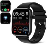 Smart Watch, 1.9 Inch Smartwatch (Answer/Make Call) for Android and iOS Phones Compatible Fitness Tracker with Heart Rate Sleep Tracking,SpO2,Voice Assistant,25 Sport Modes Fitness Watch for Women Men