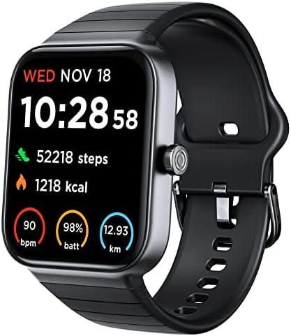 Smart Watch for Men (Answer/Make Call), 1.8" Big Screen Fitness Activity Trackers for Android iPhone Compatible with Alexa Built in,7/24 Heart Rate Blood Sleep Monitor, IP68 Waterproof
