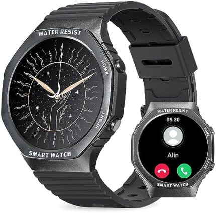 Smart Watches for Men Women with Bluetooth Call, 1.32”HD Touch Screen Fitness Watch with Heart Rate SpO2 Sleep Monitor, Pedometer, IP67 Waterproof Activity Trackers Compatible with Android iOS