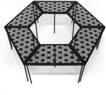 S'more Iron Outdoor Camping Table, Combination Picnic Table with Carry Bag, Portable Splicing Beach Table for Camping, Picnic, Travel, RV, BBQ, Hiking, Beach, 6-Pack