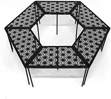 S'more Iron Outdoor Camping Table, Combination Picnic Table with Carry Bag, Portable Splicing Beach Table for Camping, Picnic, Travel, RV, BBQ, Hiking, Beach, 6-Pack