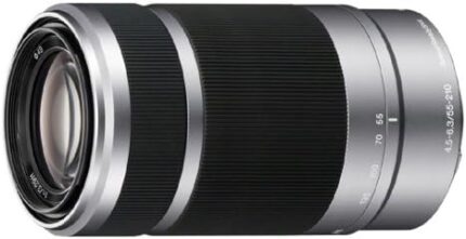 Sony SEL55210 E 55-210mm F4.5-6.3 OSS E-mount Wide Zoom Lens - Silver (Renewed)