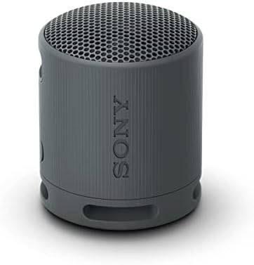Sony SRS-XB100 Wireless Bluetooth Portable Lightweight Super-Compact Travel Speaker, Extra-Durable IP67 Waterproof & Dustproof, 16 Hour Battery, Versatile Strap, and Hands-Free Calling, Black New