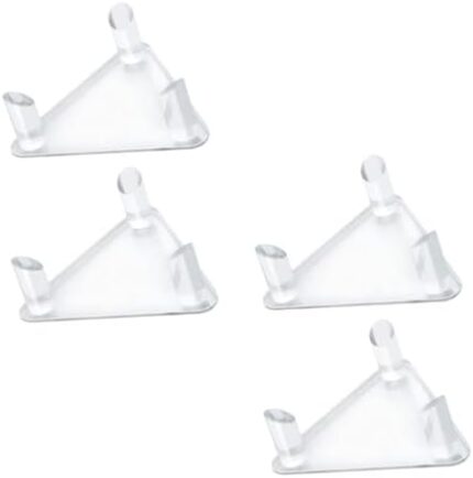 Sosoport 4pcs Acrylic Ball Stand Storage Shelves Plastic Football Display Stand Exercise Ball Holder Plastic Rack Acrylic Football Stand Sphere Holder Rugby Storage Shelf Ball Display Rack