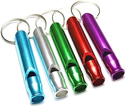 Sosoport 4pcs Survival Whistle Aluminum Whistle Safety Whistle Whistle for Camping Emergency Whistle Survival Equipment Life-Saving Survival Supplies