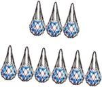Sosoport 9 Pcs Mesh Storage Beach Mesh Bag Carry Mesh Sport Equipment Storage Bag Mesh Holder Carrying Bag Basketball Net Holder Soccer Equipment Mesh Ball Bag Tennis Individual Sports Bag