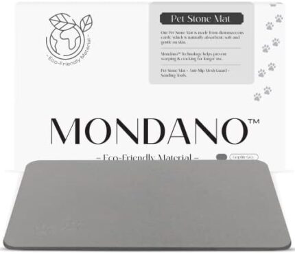 Stone Pet Food Mat, Dog Mat for Food and Water - Dog Food Mat, Cat Food Mat, Dog Bowl Mat, Cat Mats for Litter - Diatomaceous Earth Dog Water Mat, Cat Mat Pet Bowl Mat - Pet Mat, Dog Mat, Cat Mat