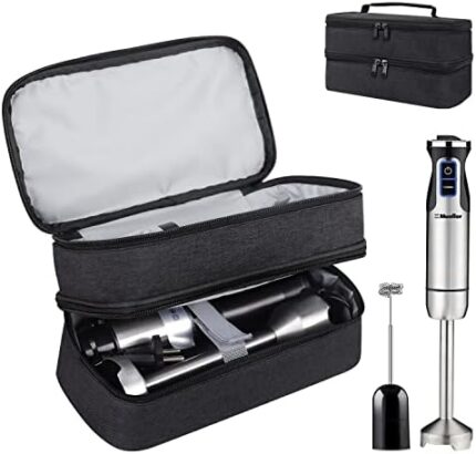 Storage bag for Hand Blender,Carrying Case for Immersion Blender Handheld,Stick Blender Travel Storage Organizer (Bag Only)