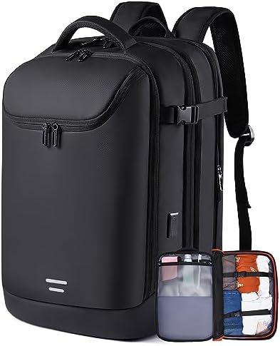 TANGCORLE Carry on Backpack for Women Men 36L Flight Approved Travel Backpack Fit 17 Inch Laptop with USB Charging Port Expandable Luggage Daypack for Backpacks Business Weekender Overnight…
