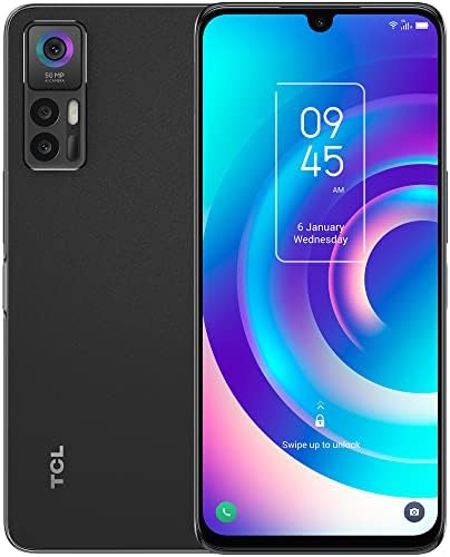 TCL 30 5G |2022|Cell Phone 5G Unlocked Smartphone, 4/128GB, 50MP Camera, 5010mAh Battery, 6.7” FHD+ AMOLED Display, android 12, US Verizon, Single-SIM, Tech Black (NO Boost/Spectrum/Xfinity/Assurance)