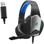 TIDTALEO 1pc Headphones Gaming Earphones Noise Cancelling Earphone Wired Game Headset Gaming Headphone Foldable Headset Stereo Gaming Headset Electronic Component A1 Light Accessories