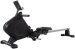 TOE Magnetic Resistance Rowing Machine 8 Tension Adjustment Silent Cardio Training with LCD Display Home Gym Workout 220lbs Max Capacity