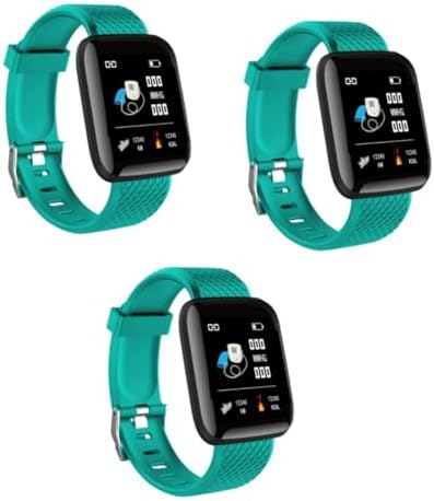 Toddmomy 3pcs Heart Rate Sleep Monitor Pedometer Fitness Activity Tracker Heart Rate Sleep Monitor Bracelet Call Information Synchronization Wristband Alarm Band N72