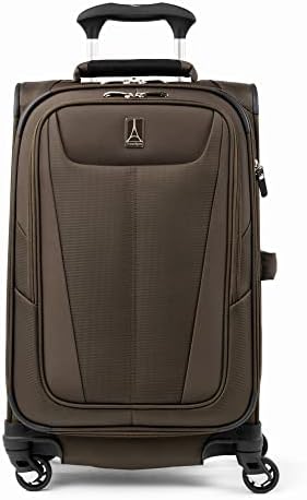Travelpro Maxlite 5 Softside Expandable Luggage with 4 Spinner Wheels, Lightweight Suitcase, Men and Women, Mocha, Carry-On 21-Inch