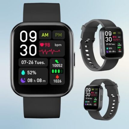 Tribe Fitness Tracker Blood Pressure Watch for Men, Women, Kids, iPhone Android Syncing, Step Counter, Heart Rate Monitor, Blood Oxygen, Sleep Monitor, Heart Rate