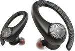 Tribit True Wireless Earbuds Bluetooth Headphones 65H Playtime Sports Earbuds with Earhook, IPX8 Waterproof Over-Ear Buds Built-in Mic Bluetooth 5.2 Headsets for TV Phone Laptop Black, MoveBuds H1