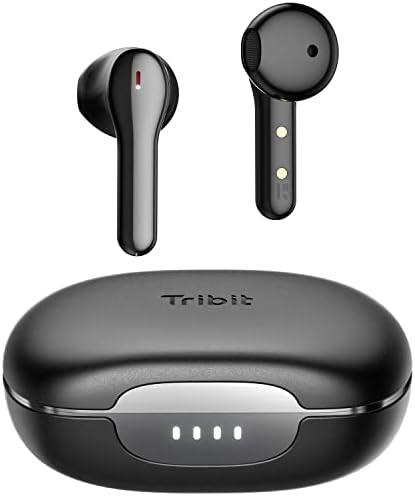 Tribit Wireless Earbuds, Bluetooth 5.2 Earbuds Qualcomm QCC3040, 4Mics CVC 8.0 Call Noise Canceling Crystal-Clear Calls Comfortable Earbuds 32H Playtime Wireless Bluetooth Headphones, FlyBuds C2