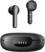 Tribit Wireless Headphones, Wireless Bluetooth Earbuds, Noise Canceling with 4 Microphone 32H Playtime, Waterproof Earphones for Music Calls School Work, Flybuds C2 Black