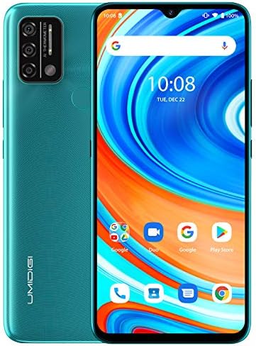 UMIDIGI A9 Cell Phone, 64GB Fully Unlocked Smartphone, 5150mAh Battery Android Phone with 6.53" HD+ Full Screen and 13MP AI Triple Camera.