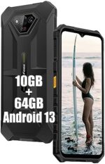 Ulefone Armor X13 Rugged Smartphone Unlocked Canada 2023, MTK Helio G36 10GB+64GB Android 13 Cell Phone, 50MP+24MP Night Vision Camera, 6.52"HD+, 6300mAh, Dual SIM 4G Rugged Phone, NFC/OTG/GPS, Black