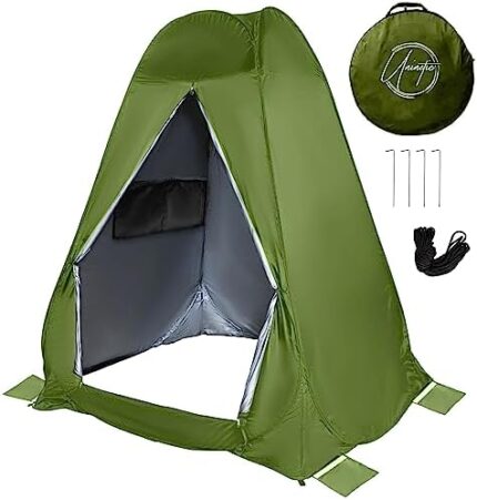 Uninetic Pop Up Large Privacy Tent - 5 x 5 x 6.2Ft - Oversized Strong Camping Toilet Tent- Portable Camp Shower Pod w/Hooks- Porta Pod- Outdoor Bathroom, Potty, Changing Private Room
