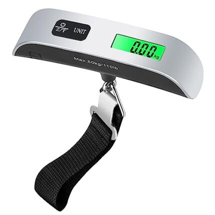 VIGIND Digital Luggage Scale, Portable Handheld Baggage Electronic Scale, Suitcase Scale with Temperature Sensor and 110 Pound Capacity Hanging Luggage Weight Scale for Travel - Battery Included