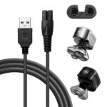 VRMETA Head Shaver USB Cable Charger Cord for Pitbull Skull Shaver，Charger Cord for freedom grooming head Shaver and many brands USB Cable Shaver Electric Shaver Power Cord Replacement