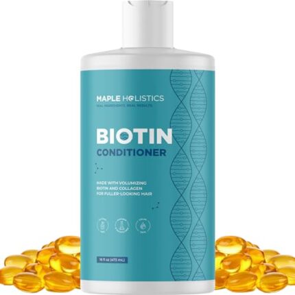 Volumizing Biotin Conditioner for Fine Hair - Biotin and Collagen Conditioner for Dry Hair Treatment Plus Thinning Hair Care - Sulfate Paraben & Silicone Free Conditioner for Damaged Dry Hair