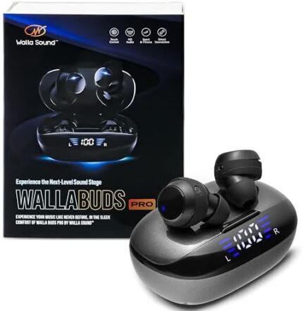WALLA SOUND Earbuds with Mic - Bluetooth 5.3 Headphones True Wireless IPX5 Waterproof in-Ear Buds with Charging Case, 50H Battery & Crystal Clear Stereo Sound for iPhone Android Cell Phones