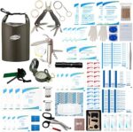 WELL-STRONG 234pcs Waterproof First Aid Kit with Survival Camping Compass, Boat Emergency Kit with Survival Tools for Fishing Kayaking Boating Rafting Green 3L