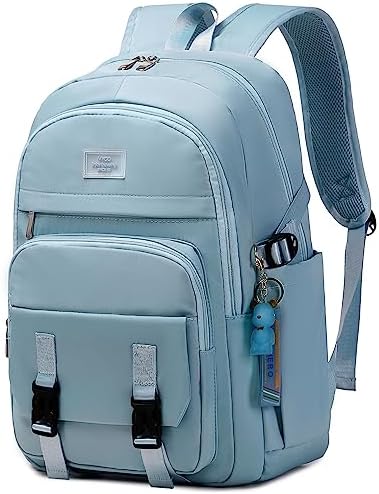 WIUFBE 15.6 inch Laptop backpacks School College Backpack Large Bookbags Anti Theft Travel Daypack For Teens Boys Girls Women (Blue)