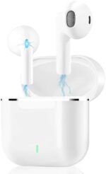 Wireless Earbuds Bluetooth 5.3 Headphones with Charging Case HiFi Stereo Sound in-Ear Earphones Built-in Mic IPX7 Waterproof Touch Control Ear Bud Auto Pairing Noise Cancelling Headset for iOS/Android